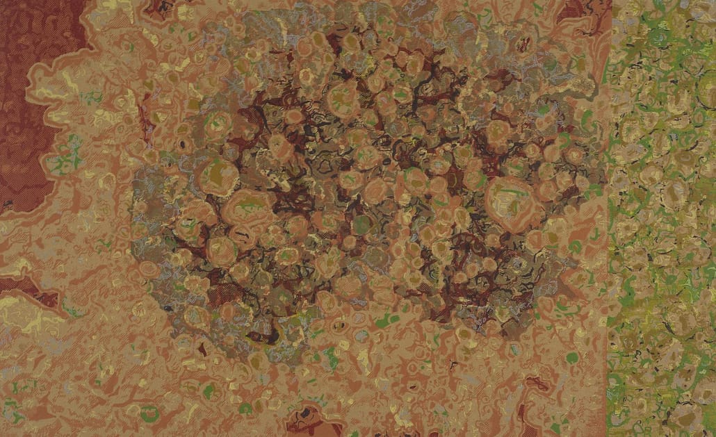 A brown and green background with some type of pattern