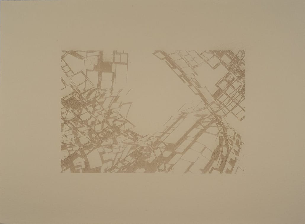 Urban Shadows 12 A picture of the back side of a painting.