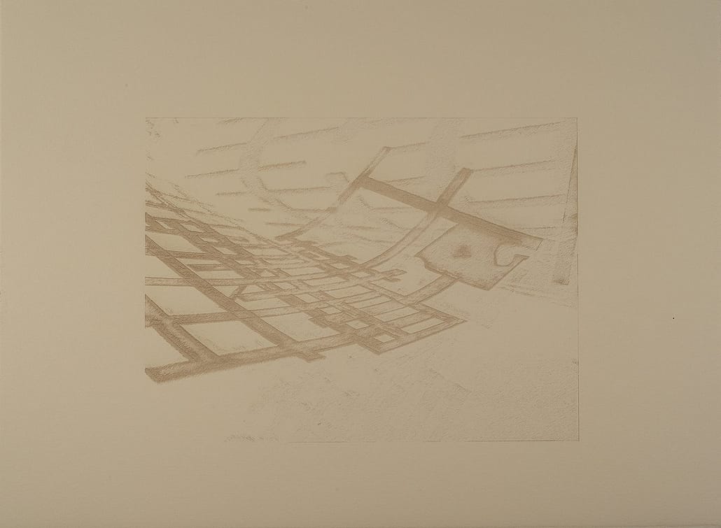 Urban Shadows 43 A picture of the shadow of a keyboard.