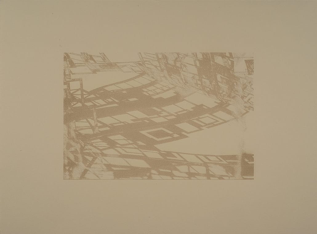 Urban Shadows 9 A picture of the wall with some type of painting.