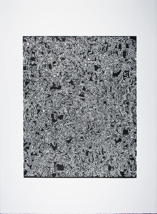 Word-Map-5 A black and white picture of some sort of pattern.