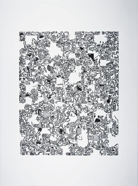 Word-Map-4 A black and white picture of many different shapes