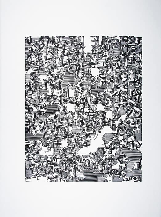 Word-Map-6 A black and white image of a bunch of people