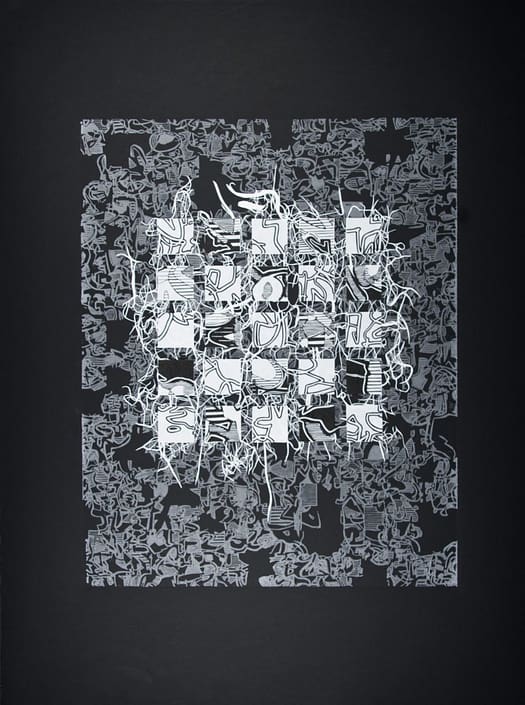 Word-Map-Grid-#4 A black and white picture of a square with many squares